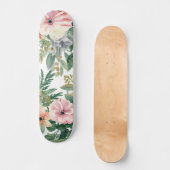 Botanischer Blumenstrauß Wasserfarbe Eukalyptusblä Skateboard (Vorderseite)