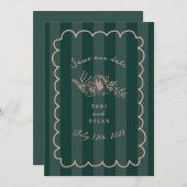 Botanischer Blumenstreifen Save the Date (Vorne/Hinten)