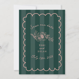Botanischer Blumenstreifen Save the Date
