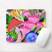 Botanischer Blumenwald Mousepad (Mit Mouse)