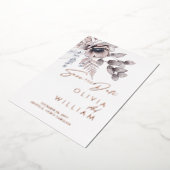 Botanischer Blumenwein Save the Date Folieneinladung (Gedreht)