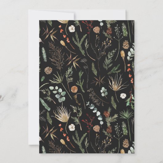 Botanischer Blumenzauber aus Foto Einladung (Rückseite)