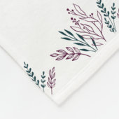 Botanischer Blumenzauber Fleecedecke (Ecke)