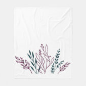 Botanischer Blumenzauber Fleecedecke (Vorderseite)