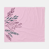 Botanischer Blumenzauber Fleecedecke (Vorderseite (Horizontal))