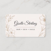Botanischer Blush QR Code Professional Visitenkarte (Vorderseite)