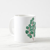 Botanischer Blütenblättriger Eukalyptus Kaffeetasse (Vorderseite Links)