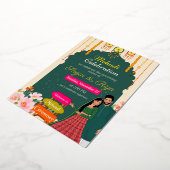 Botanischer Blütenponydelft Folieneinladung (Gedreht)