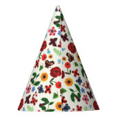 Botanischer Blütenschmetterling Partyhütchen (Rückseite)
