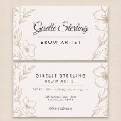 Botanischer Blütenschwarz und Schwarzer Balken Kun Visitenkarte