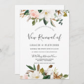 Botanischer Blütenweiß Blütenwoche Erneuerung Einladung (Vorne/Hinten)