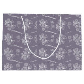 Botanischer Bohemischer Lavendel Große Geschenktüte (Rückseite)