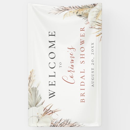 Botanischer Bohemischer Strand Banner (Vertikal)