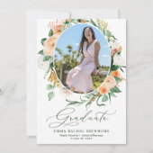 Botanischer Boho Bloom Foto Abschluss Ankündigung (Vorderseite)