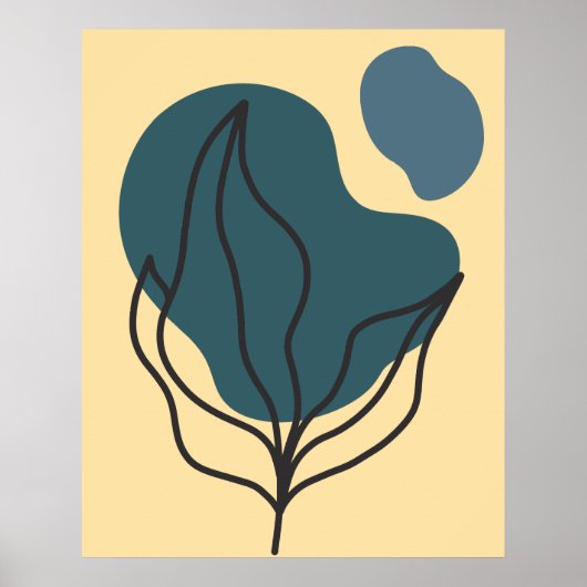 Botanischer Boho Bloom Poster Print (Vorne)