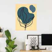 Botanischer Boho Bloom Poster Print (Heimbüro)
