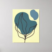 Botanischer Boho Bloom Print Leinwanddruck (Vorderseite)