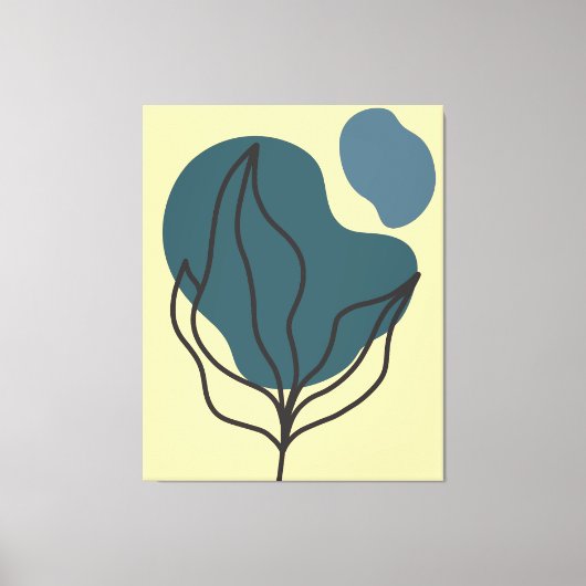 Botanischer Boho Bloom Print Leinwanddruck (Vorderseite)