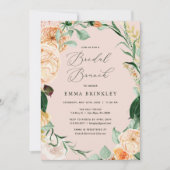 Botanischer Boho Blush Pink Bridal Brunch Einladung (Vorderseite)