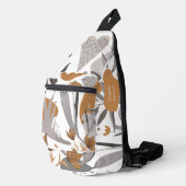 Botanischer Boho Chic Zitat Floral Ihr Name Crossbody Bag (Rechte Ecke)