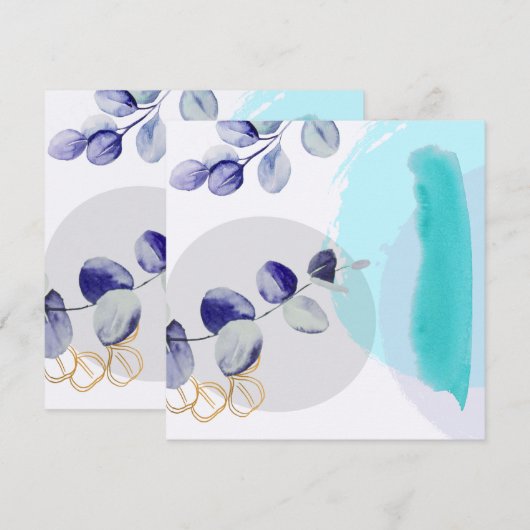 Botanischer Boho Cyan Lila (Vorne/Hinten)