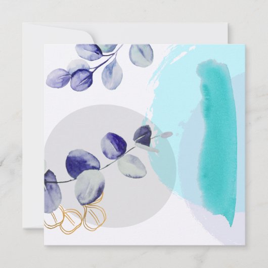 Botanischer Boho Cyan Lila (Vorderseite)