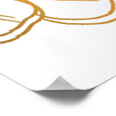 Botanischer Boho Cyan Lila Poster (Ecke)