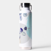 Botanischer Boho Cyan Lila Trinkflasche (Vorne)