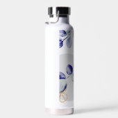 Botanischer Boho Cyan Lila Trinkflasche (Rechts)