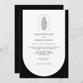 Botanischer Boho Elegant Feierliche Hochzeit | Ein Einladung (Vorne/Hinten)