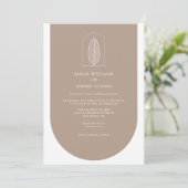 Botanischer Boho Elegant Feierliche Hochzeit | Ein Einladung (Stehend Vorderseite)
