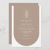 Botanischer Boho Elegant Feierliche Hochzeit | Ein Einladung (Vorne/Hinten)