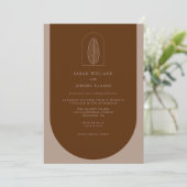 Botanischer Boho Elegant Feierliche Hochzeit | Einladung (Stehend Vorderseite)