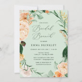 Botanischer Boho Floral Sage Green Bridal Brunch Einladung (Vorderseite)