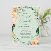 Botanischer Boho Floral Sage Green Bridal Brunch Einladung (Stehend Vorderseite)