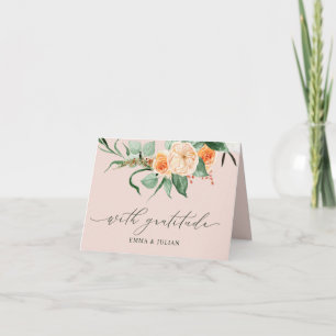 Botanischer Boho Greenerity Personalisierte Namen Dankeskarte