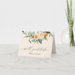 Botanischer Boho Greenerity Personalisierte Namen Dankeskarte