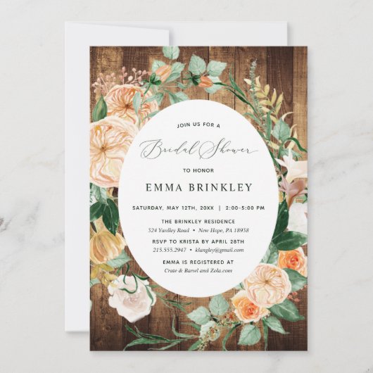 Botanischer Boho Greenery Brautparty Einladung (Vorderseite)