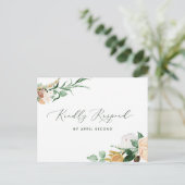 Botanischer Boho Greenery Neutral White Wedding RS Einladungspostkarte (Stehend Vorderseite)