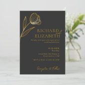 Botanischer Boho Minimal Wedding Einladung (Stehend Vorderseite)