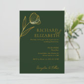 Botanischer Boho Minimal Wedding Einladung (Stehend Vorderseite)