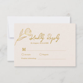 Botanischer Boho Minimal Wedding RSVP Karte