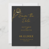 Botanischer Boho Minimal Wedding Save The Date (Vorderseite)