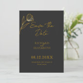 Botanischer Boho Minimal Wedding Save The Date (Stehend Vorderseite)