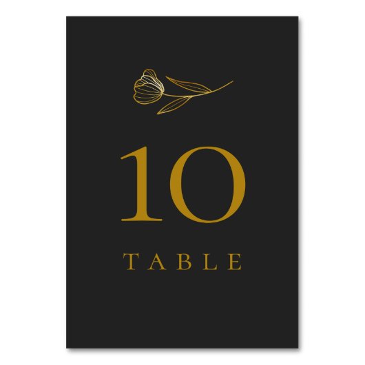 Botanischer Boho Minimal Wedding Tischnummer (Vorderseite)