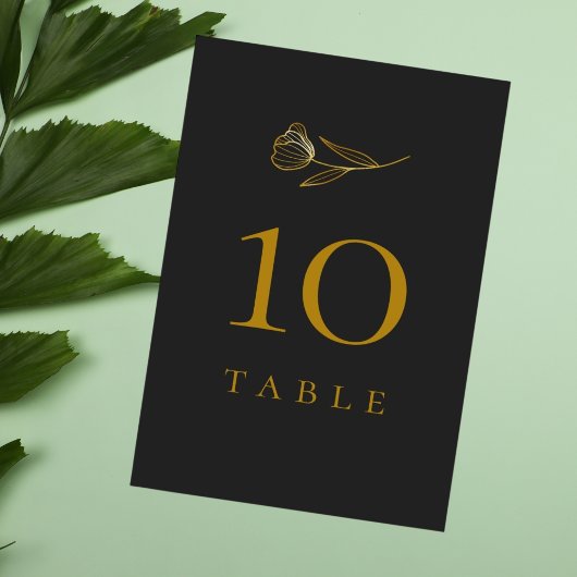 Botanischer Boho Minimal Wedding Tischnummer