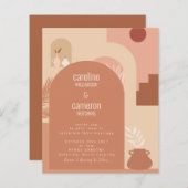 Botanischer Boho Moderne Terracotta Hochzeit (Vorne/Hinten)