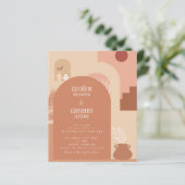 Botanischer Boho Moderne Terracotta Hochzeit (Stehend Vorderseite)