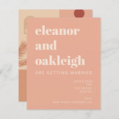 Botanischer Boho Terracotta Blush Wedding (Vorne/Hinten)