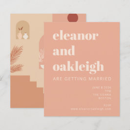 Botanischer Boho Terracotta Blush Wedding